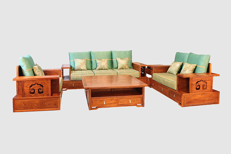 鹤岗中式实木沙发简直太美了