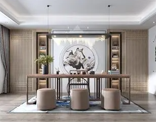 鹤岗新中式风格茶室如何规划设计